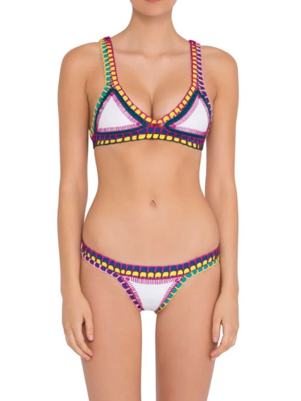 NWT KIINI Bikini swim suit white color, top and bottom both size small.
